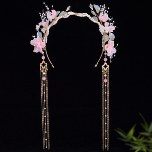 汉服头饰流苏步摇古风圣母光环仙女头箍懒人发箍日常发饰古装配饰