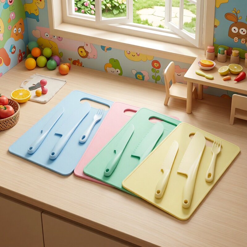 儿童塑料刀幼儿园用塑料安全水果刀具不伤手玩具菜刀小刀套装早教