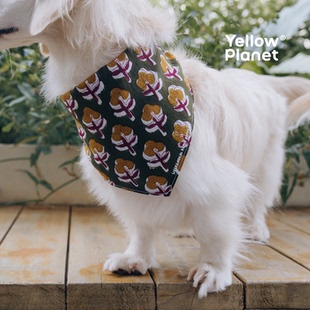 Planet®在地混响系列宠物三角领巾口水巾狗狗猫咪人类 Yellow