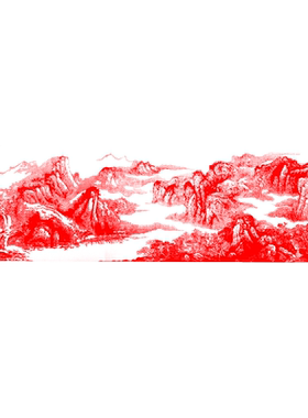 中国风纯手工剪纸底稿图案刻纸【山水画】镂空窗花素材大全材料