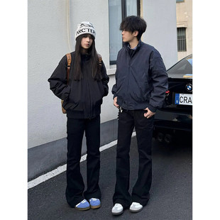 长裤 百搭微喇牛仔裤 休闲显瘦弯刀裤 新款 子夏季 2025高街黑色潮时尚