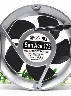 全新Sanyo三洋 9SG5724P5H61/A563 DC24V 2.6A安川变频器专用风扇