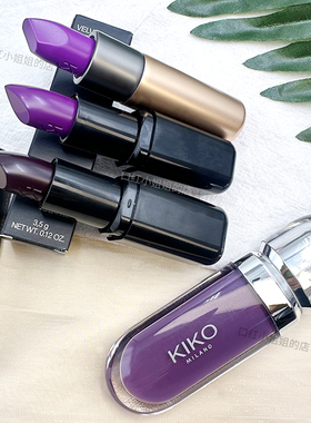 KIKO口紫色口红哑光雾面唇釉不沾杯万圣节欧美怪诞哥特风418 425