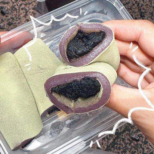 乌饭豆沙卷麻糍艾青糯米糕