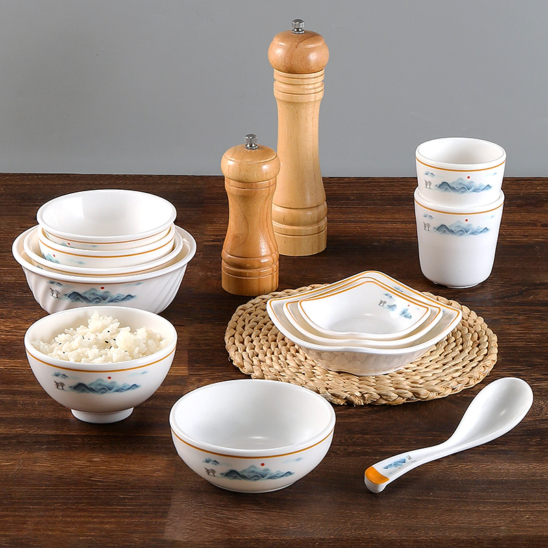 密胺小碗粥碗餐厅饭店食堂餐具塑料饭碗汤碗火锅调料碗商用