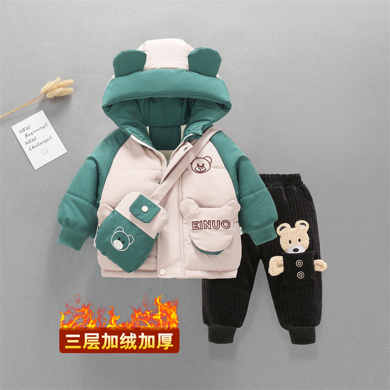 三层加绒加厚冬季穿保暖舒适外套