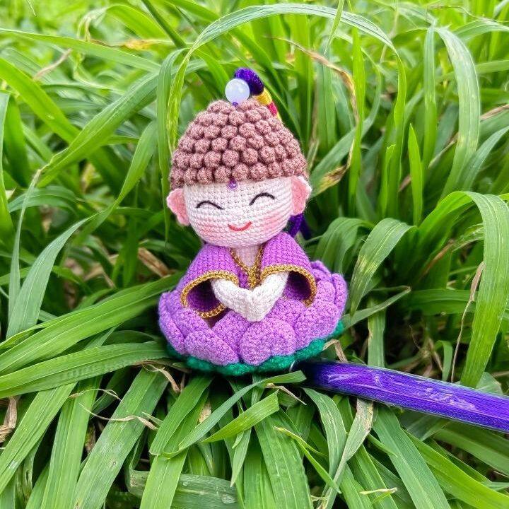 莲花佛陀糖小果2股车载佛陀摆件