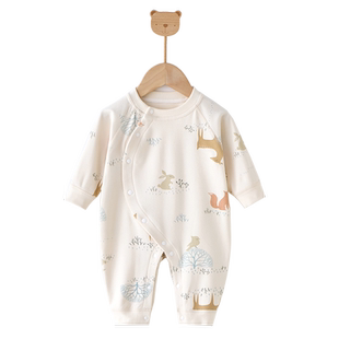 德绒婴儿连体衣保暖长袖冬装宝宝衣服贴身秋季73码六个月a类男宝8