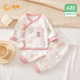 春款 小月龄初生宝宝春天分体套装 女3 纯棉a类春装 新生婴儿衣服春季