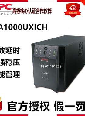 APC施耐德UPS不间断电源SUA1000UXICH1KVA800W在线式外接电池24V