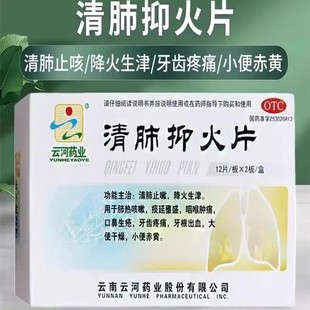 zn清肺抑火片清肺止嗽降火生津肺热咳嗽咽喉肿痛牙疼出血云河药业