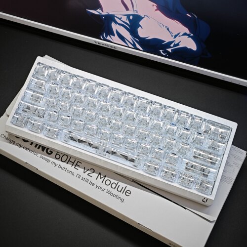 wooting60v2满改m1x羽毛壳clt60改装全新现货键盘客制化磁轴打瓦