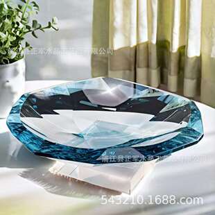 欧式水晶高端果盘高档轻奢华简约客厅别墅家居装饰品摆件