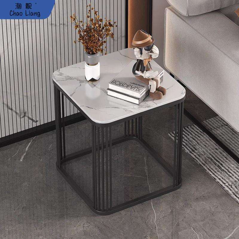 意式极简轻奢角几边几现代简约阳台小茶几岩板小方桌沙发边柜客厅