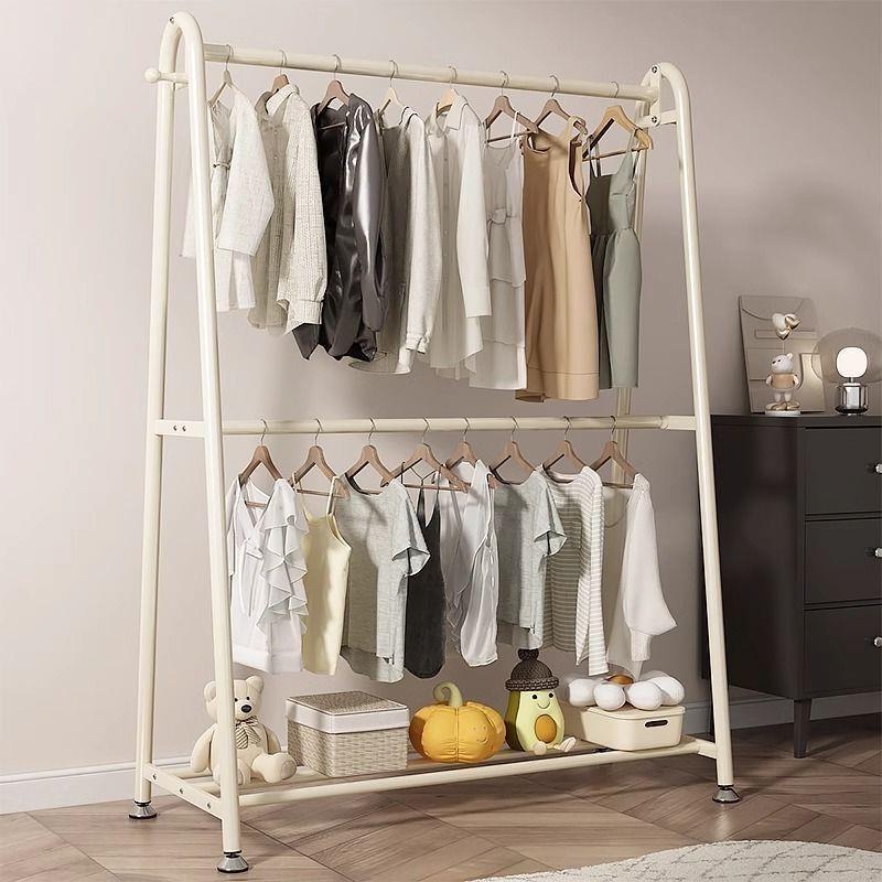 三层落地衣架家用晾衣架立式挂衣架简易衣帽架宿舍阳台凉衣杆衣架