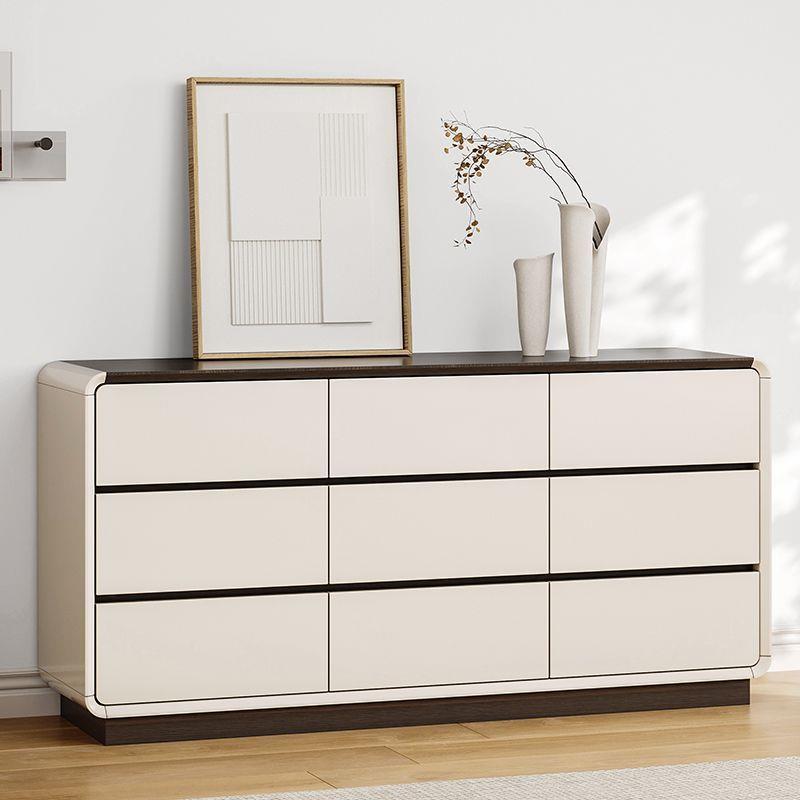 轻奢奶油风斗柜实木颗粒板小户型储物柜客厅卧室收纳靠墙