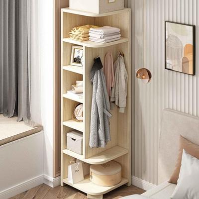 转角置物架墙角柜床边晚上放衣服神器挂衣架卧室落地三角置物柜