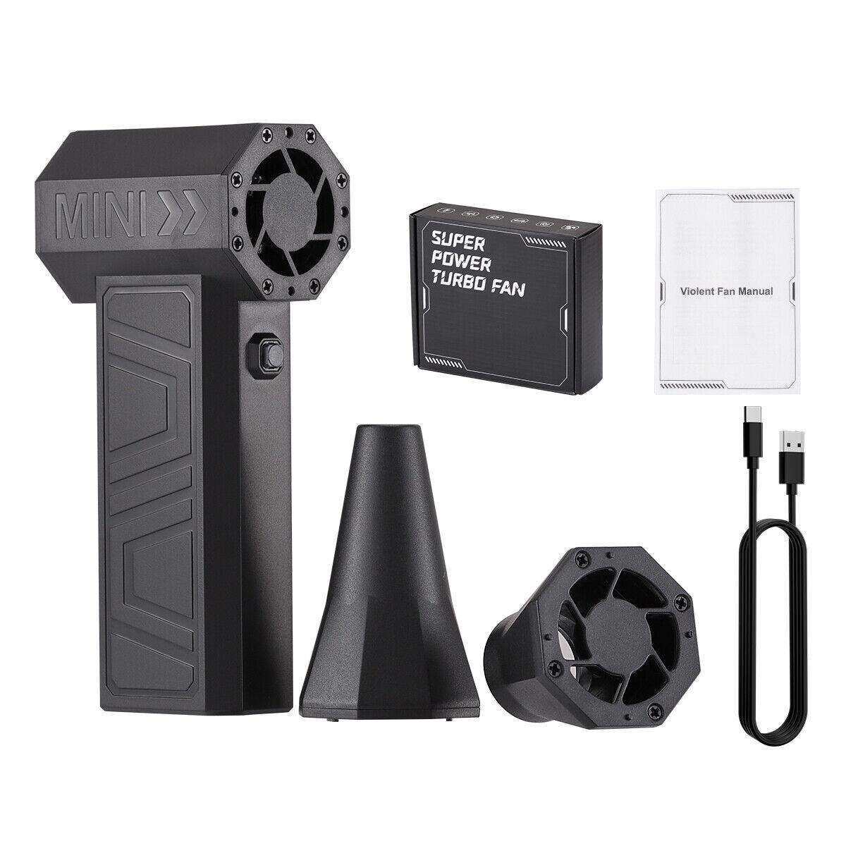 迷你暴力风扇涡轮风扇高速增压暴风吸尘吹尘器手持无线迷你便携式