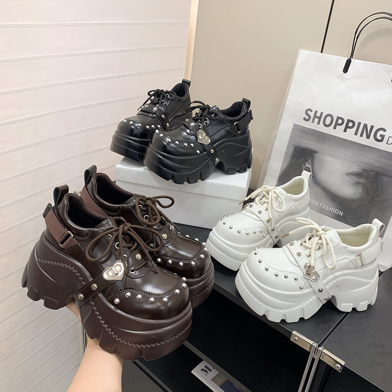 【毛林林同款】黑耀环星厚底乐福鞋女2026新款春季甜酷增高小皮鞋,女鞋,乐福鞋（豆豆鞋）,淘宝优惠券,粉丝福利购,淘宝优惠卷