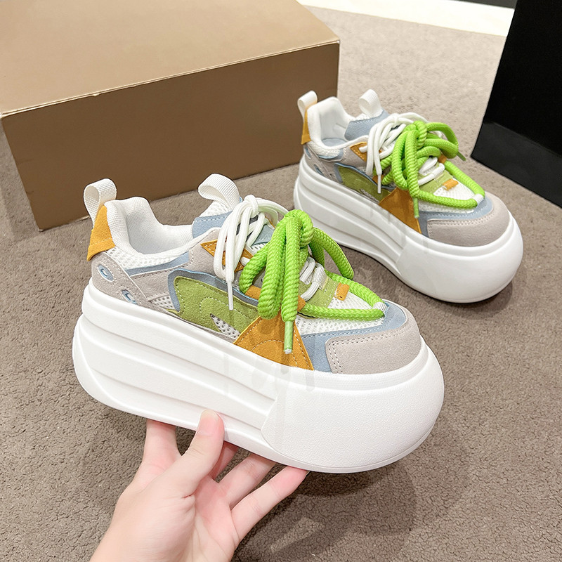 欧洲站配阔腿裤真皮厚底增高小白鞋女板鞋2026新款夏季松糕面包鞋