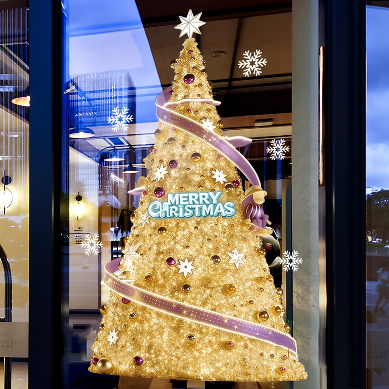 圣诞节装饰橱窗装扮玻璃贴门贴纸