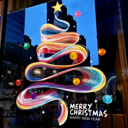 圣诞节装饰橱窗玻璃贴门贴纸