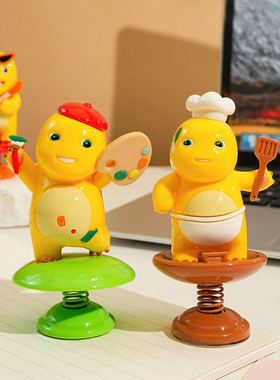 奶龙美术画画歌手摇摇乐摆件头盔骑行电动车木鱼电脑桌学生礼物