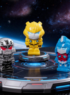 卡通Q版变形机器人公仔高达机器人diy装饰品配件迷你汽车载桌面摆