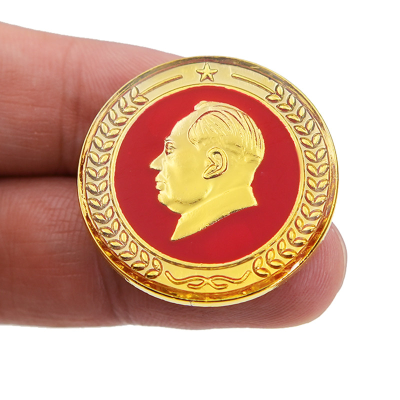 锌合金胸针 时尚毛爷爷胸针合金镀金饰品西装胸针像章个性勋章