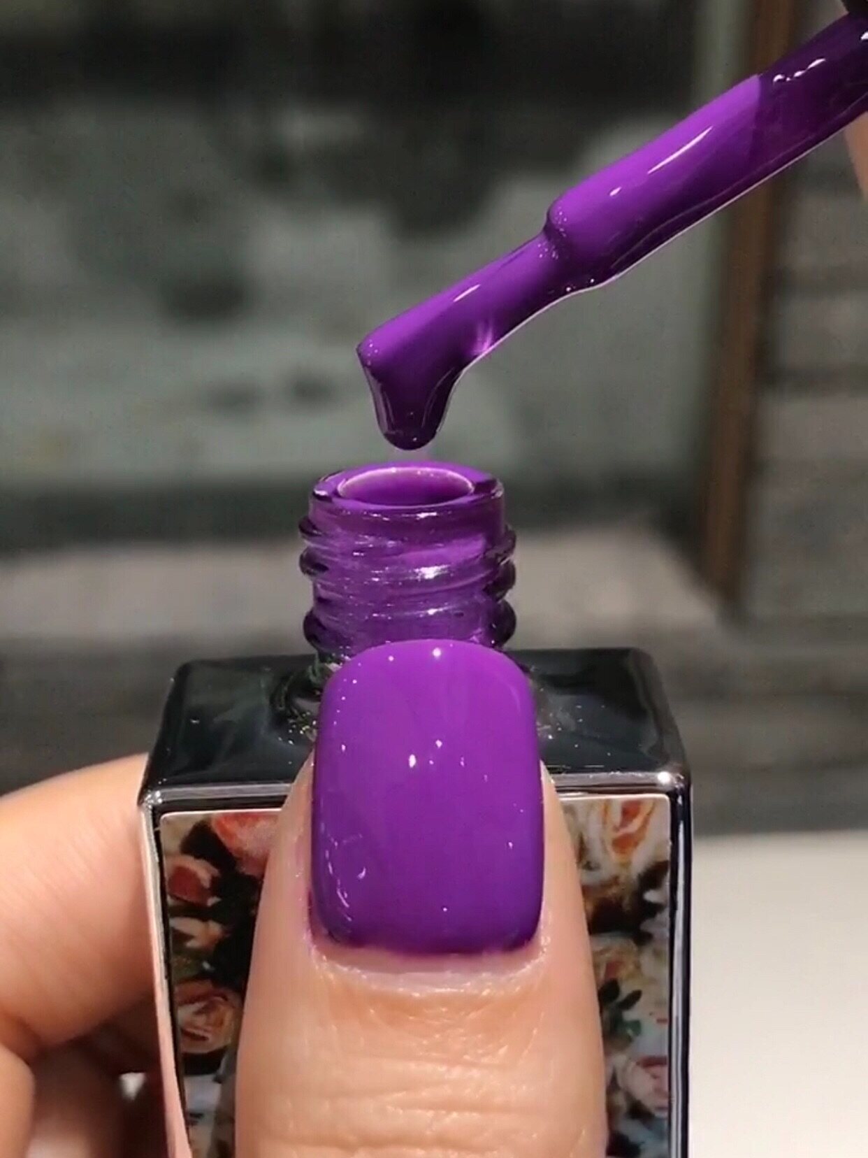 花芽网红糖果紫罗兰光疗甲油胶紫色树脂环保美甲店专用指甲胶持久