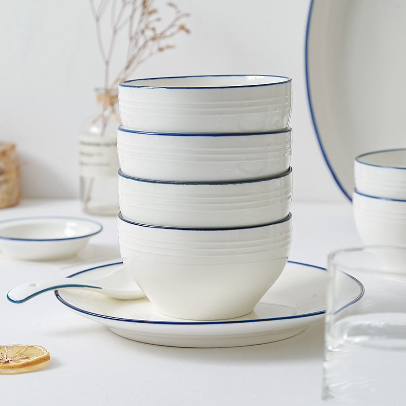 陶瓷可爱风简约欧式大号泡面碗