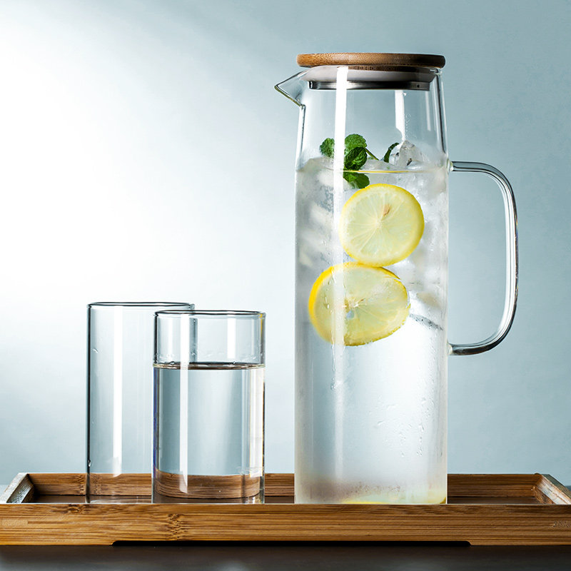 人工吹制耐高温透明玻璃冷水壶防爆可明火加热多款容量水杯组合,餐饮具,冷水壶,淘宝优惠券,粉丝福利购,淘宝优惠卷