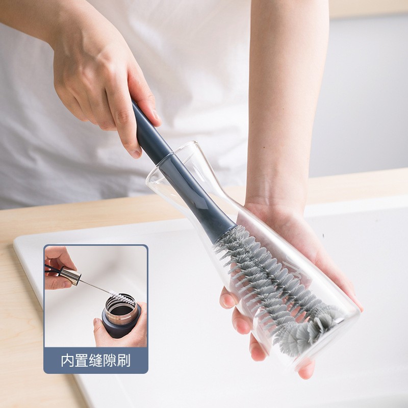 杯子刷长柄洗杯刷子厨房尼龙杯刷无死角多功能保温杯奶瓶刷子茶渍