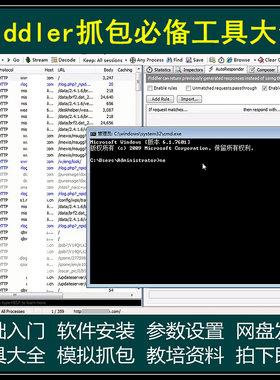 fiddler抓包数据包分析https实战手机APP视频学习含工具电子版
