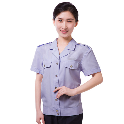 制服夹克短袖棉透气薄款夏裤现货