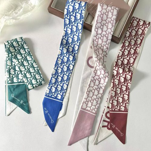 法式长条丝巾百搭扎发绑包丝带