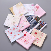 柔软擦汗手绢夏季 女士薄款 60支纯棉日式 随身吸汗全棉手帕方巾