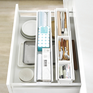 抽屉内餐具收纳盒上下分层架厨房杂物置物架筷子勺子分格整理隔层