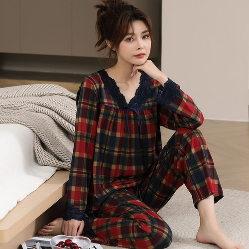 睡衣女纯棉长袖春秋款2025年新款