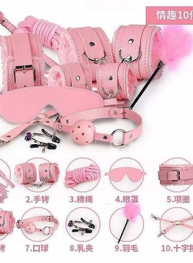 爱心牵引床上项圈狗链子女道具情侣用品蝴蝶结情调项链脖圈套装ms