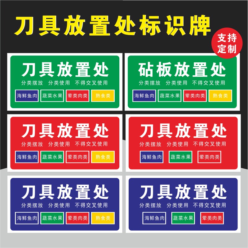 分类物品定位标识牌幼儿园食堂酒店学校餐饮提示牌4d5s6s管理区域定制
