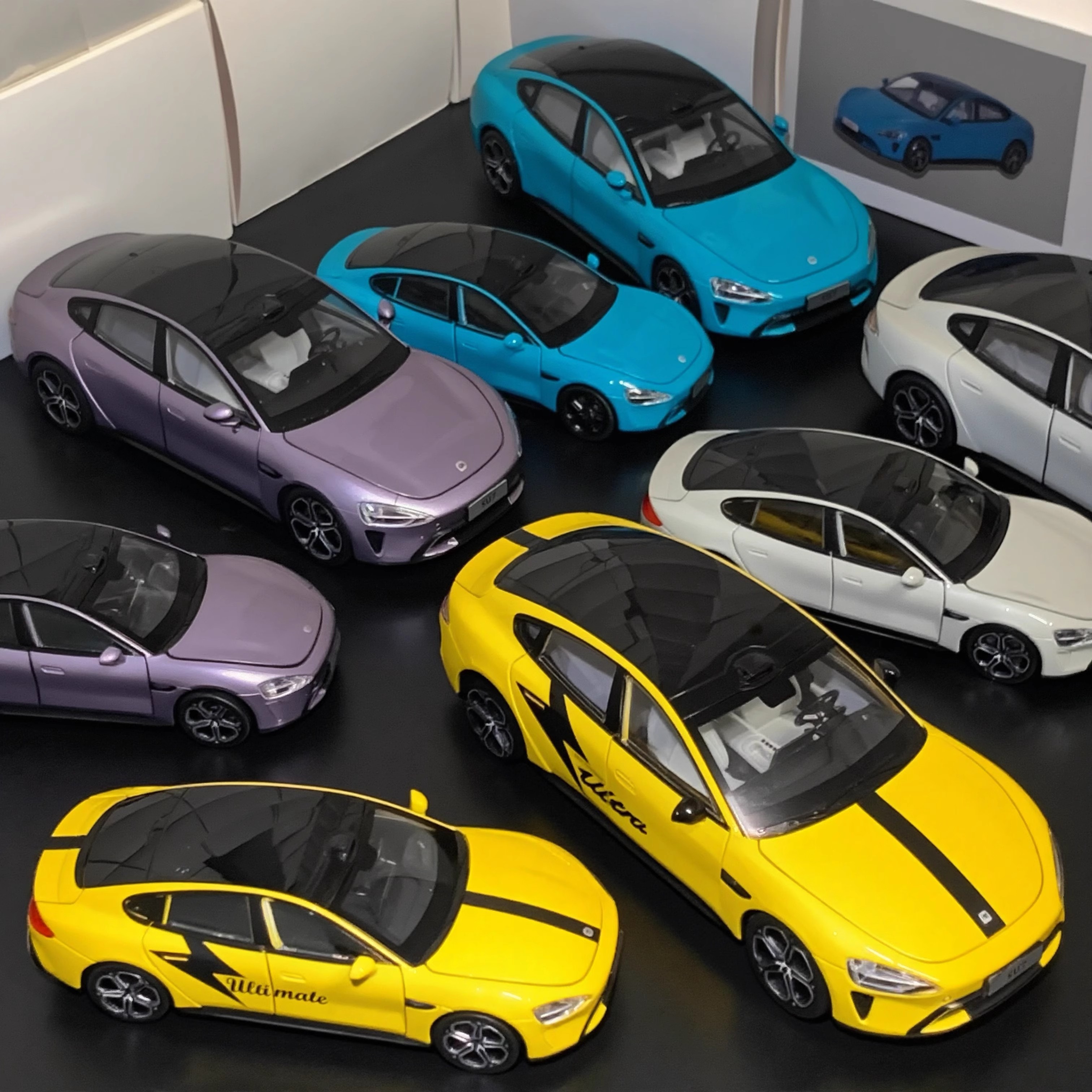 仿真su7合金车模型儿童玩具车收藏摆件男女孩生日礼物汽车模型