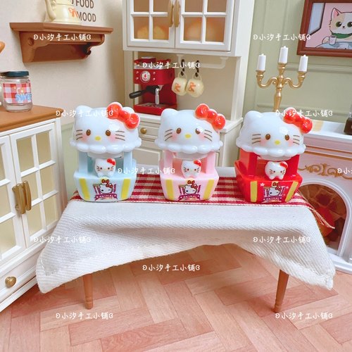 定制仿真微缩kt热气球diy奶油胶树脂饰品配件娃娃屋场景摆件挂件