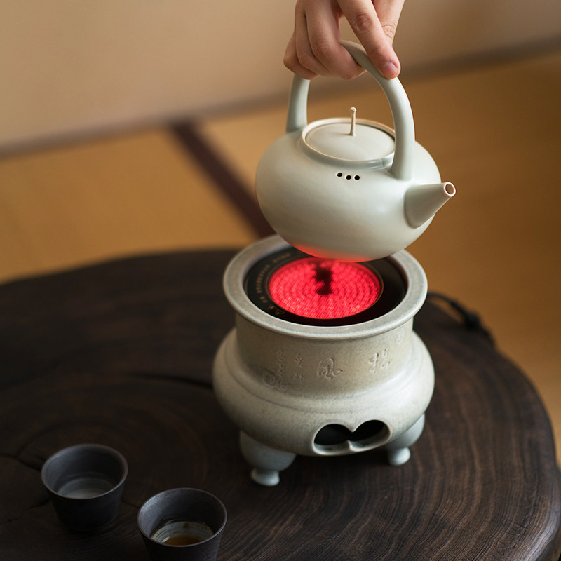 围炉煮茶全套复古翡翠绿煮茶炉小炭炉可换电陶炉果木炭火酒精炉,餐饮具,煮茶炉,淘宝优惠券,粉丝福利购,淘宝优惠卷