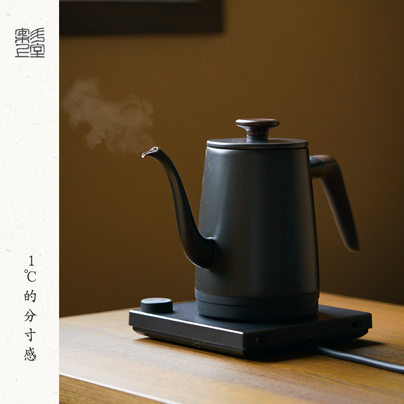 斗室案上家用智能黑色烧水壶质感智能恒温茶煮水壶咖啡温控电热壶