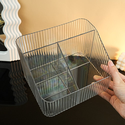 化妆品收纳盒桌面透明香水水乳护肤品化妆桌杂物整理亚克力置物架