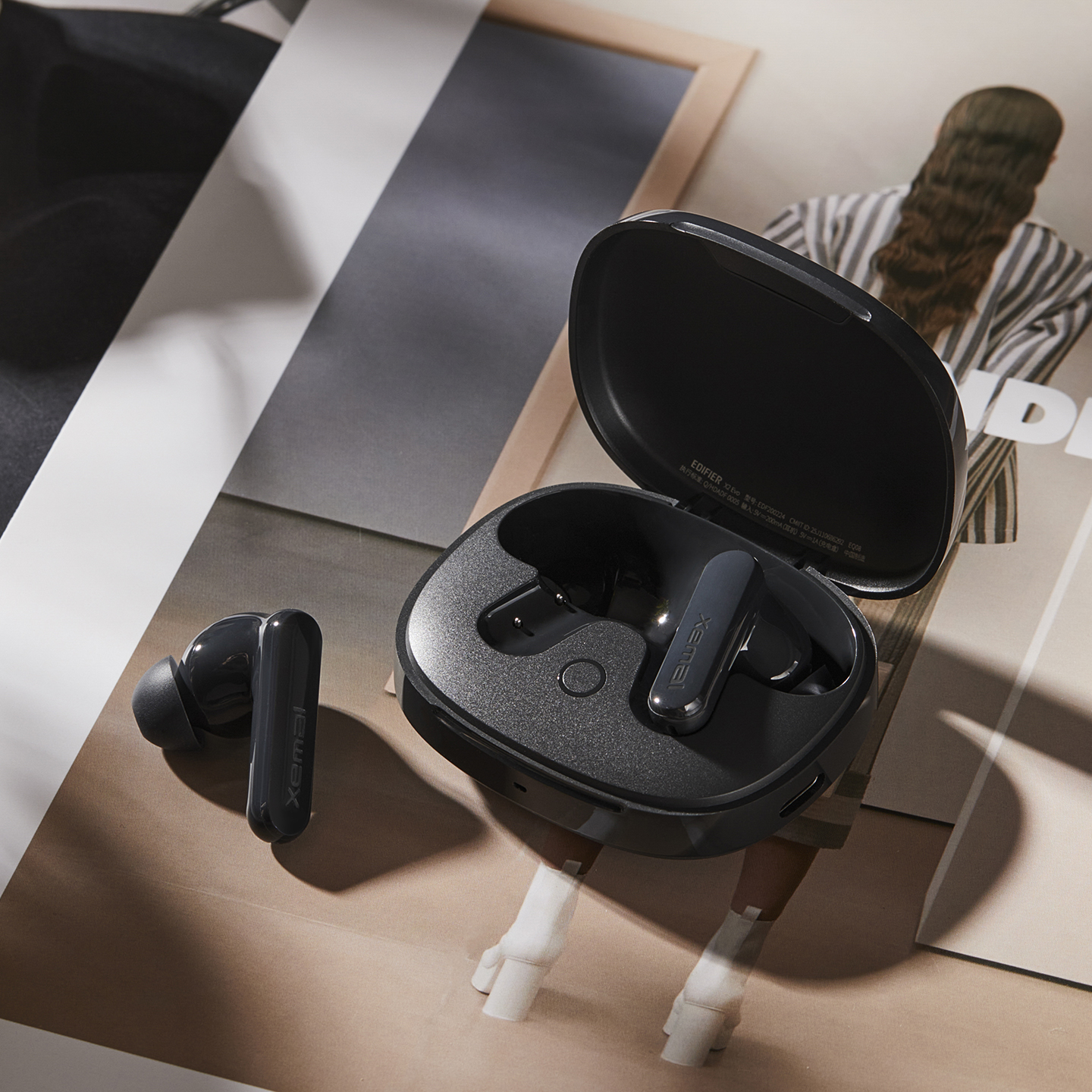 漫步者X2 Evo蓝牙耳机2025新款无线入耳式降噪长续航跑步运动游戏