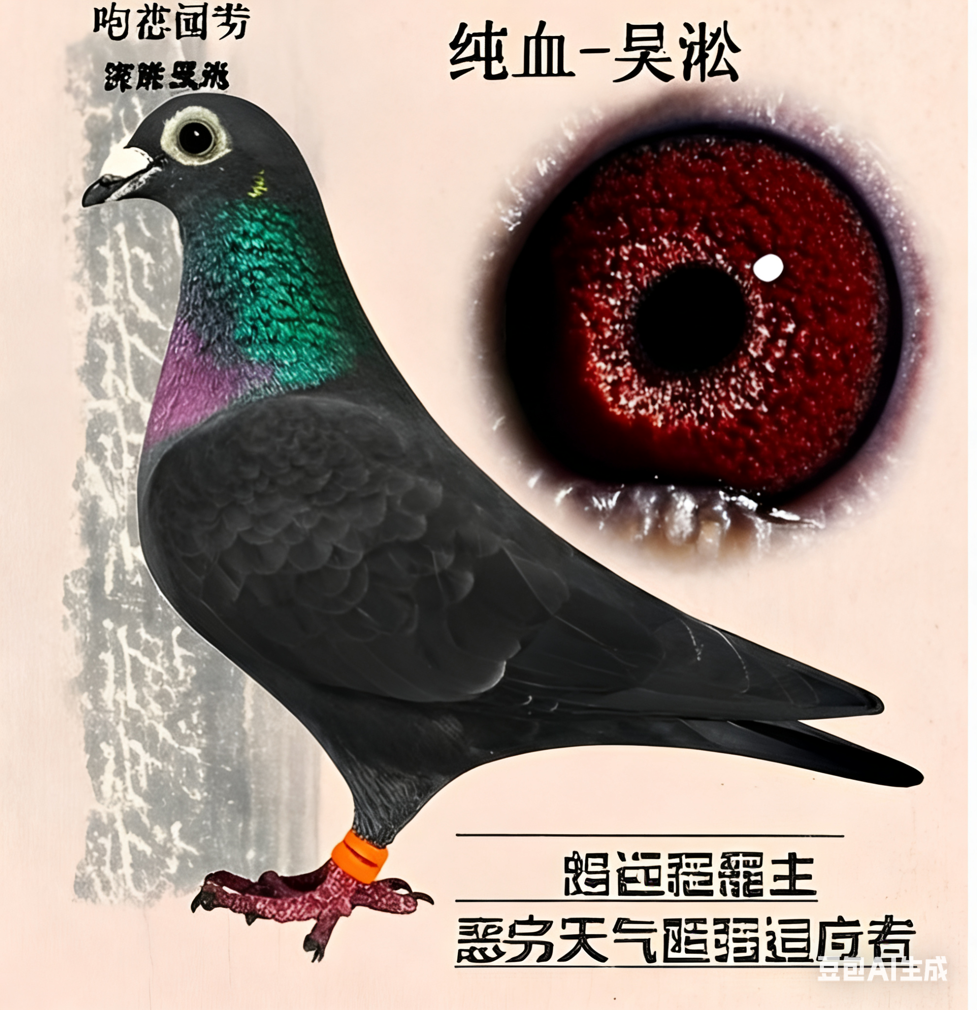 纯吴松血统赛鸽信鸽种鸽一对带环可飞千公里
