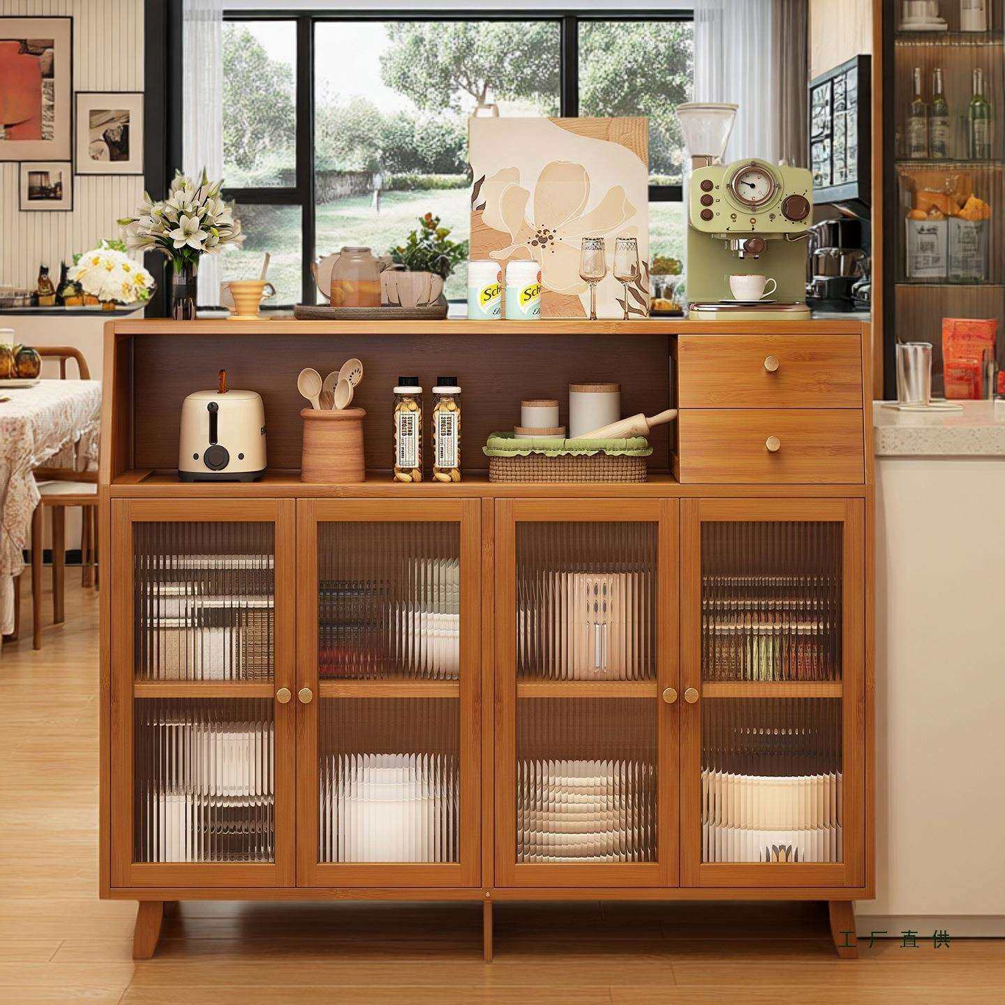 厨房餐边柜角架靠墙一体储物柜楠竹茶水简易防尘吃饭多功能收纳柜,畜牧/养殖物资,畜牧/养殖器械,淘宝优惠券,粉丝福利购,淘宝优惠卷