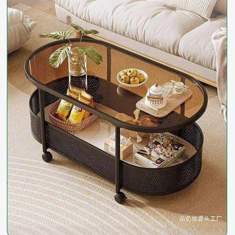 奶油风轻便可移动边几小户型客厅茶几沙发侧边带轮简约收纳小推车,机械设备,其他机械设备,淘宝优惠券,粉丝福利购,淘宝优惠卷